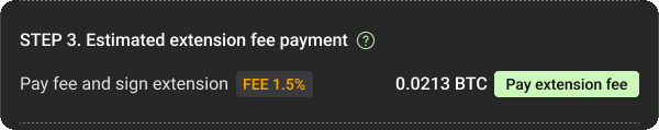 Step 5 - Extension fee payment